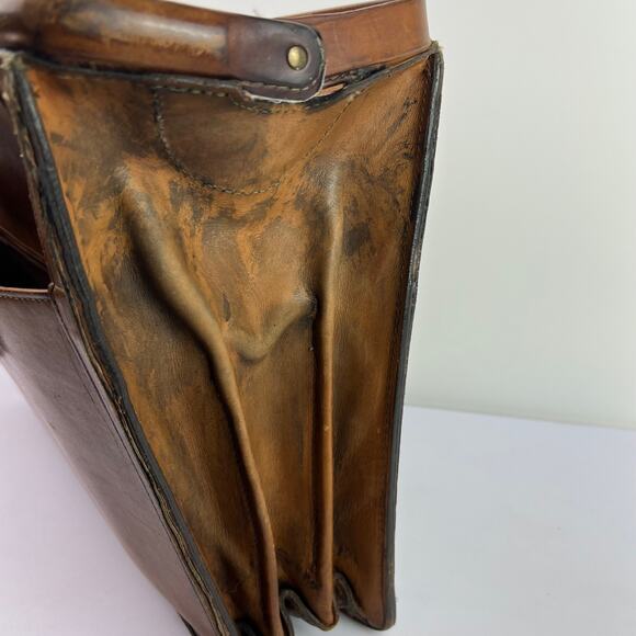 Hartmann Tan Belting Leather Gladstone Style Lawyers Briefcase Attache Collect. - Picture 5 of 16